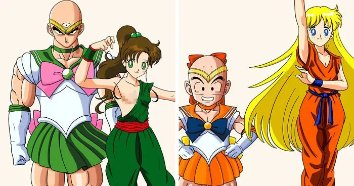 My Boyfriend Illustrated A Crossover Between Dragon Ball Z And Sailor Moon