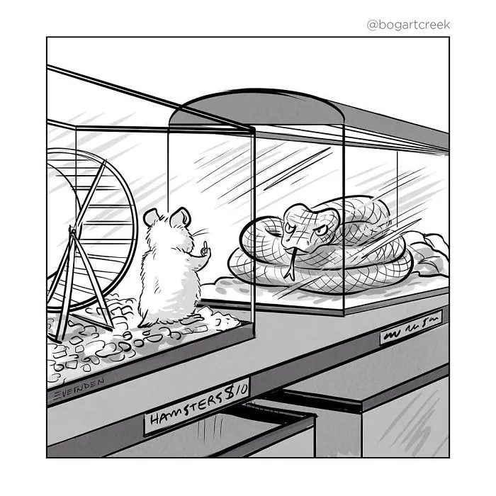 30 Single-Panel Comics By 'Bogart Creek'