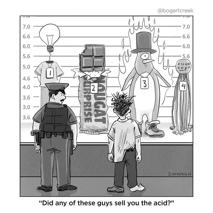 30 Single-Panel Comics By 'Bogart Creek'