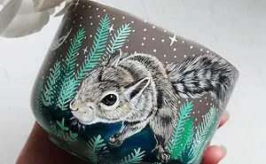 I Hand Paint Your Beloved Pets Into Magical Nature Scenes On Mugs