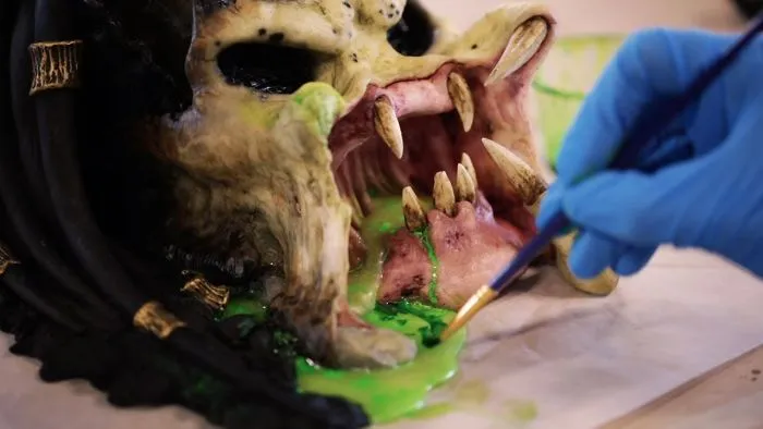 Here Is A Clip I Made Of Me Handpainting The Predator Skull I Sculpted