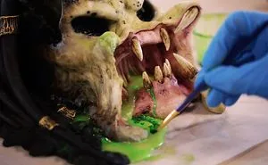 Here Is A Clip I Made Of Me Handpainting The Predator Skull I Sculpted