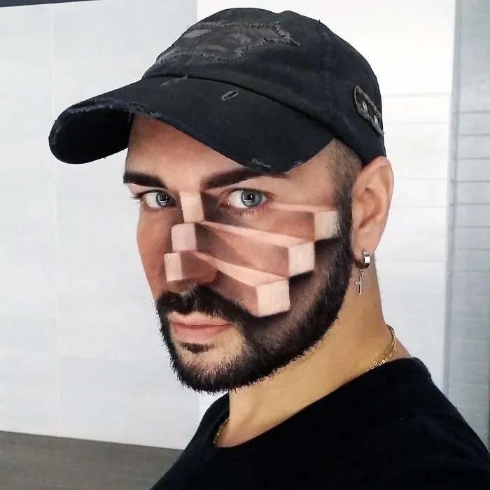 30 Stunning 3D Makeup Optical Illusions By Luca Luce