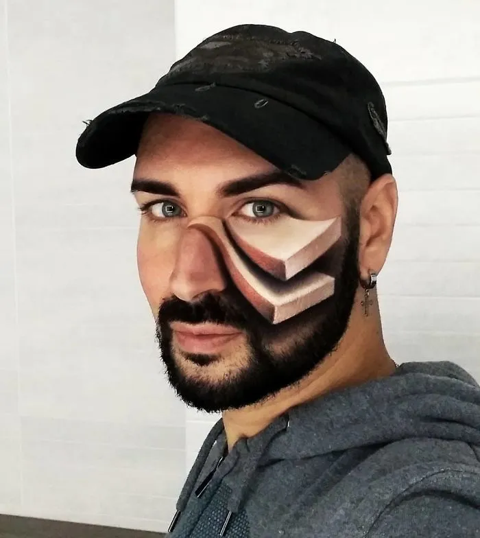 30 Stunning 3D Makeup Optical Illusions By Luca Luce