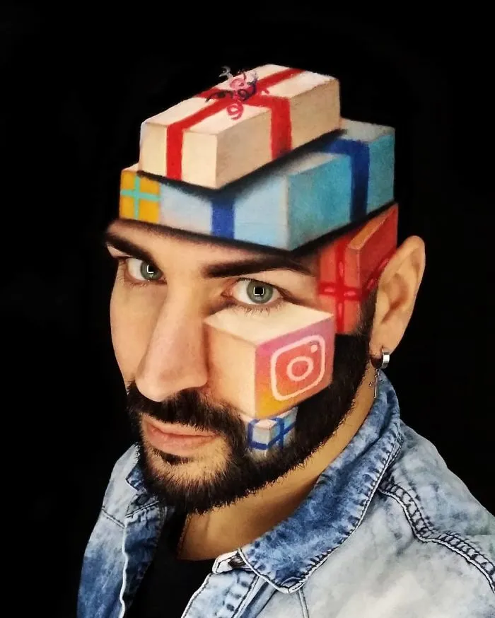 30 Stunning 3D Makeup Optical Illusions By Luca Luce