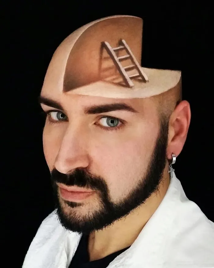 30 Stunning 3D Makeup Optical Illusions By Luca Luce