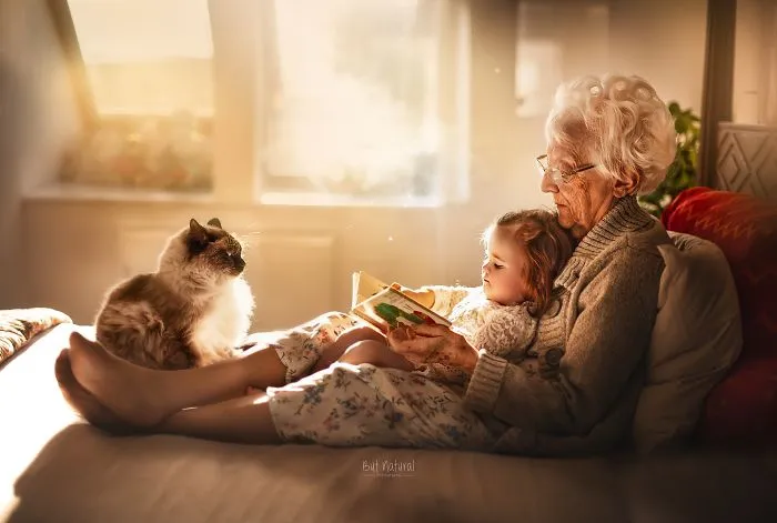 Retrato a abuelos con sus nietos porque nadie nunca me fotografió con los míos (27 imágenes)