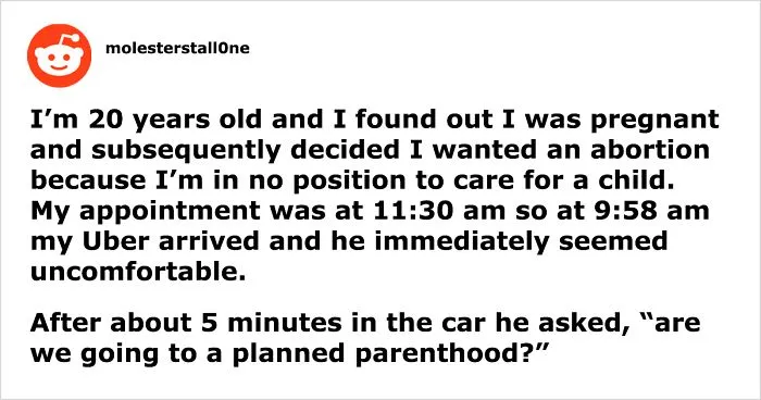After Learning This Woman Is Going To Get An Abortion, Uber Driver Stopped The Car And Left Her In The Middle Of The Road