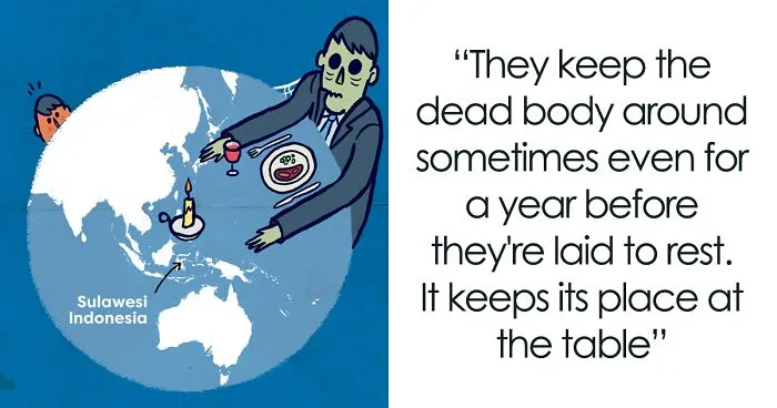 We Illustrated The Most Bizarre Food Rituals And Traditions From Around The World (7 Pics)