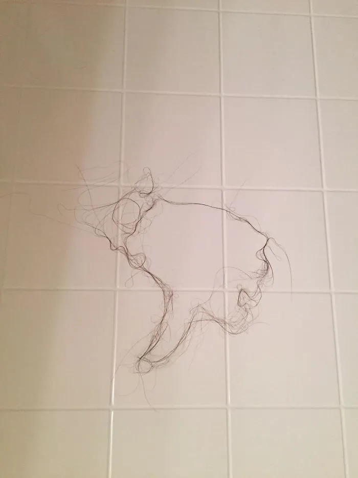 Mi Mujer Dejando Pelo Pegado En La Pared De La Ducha