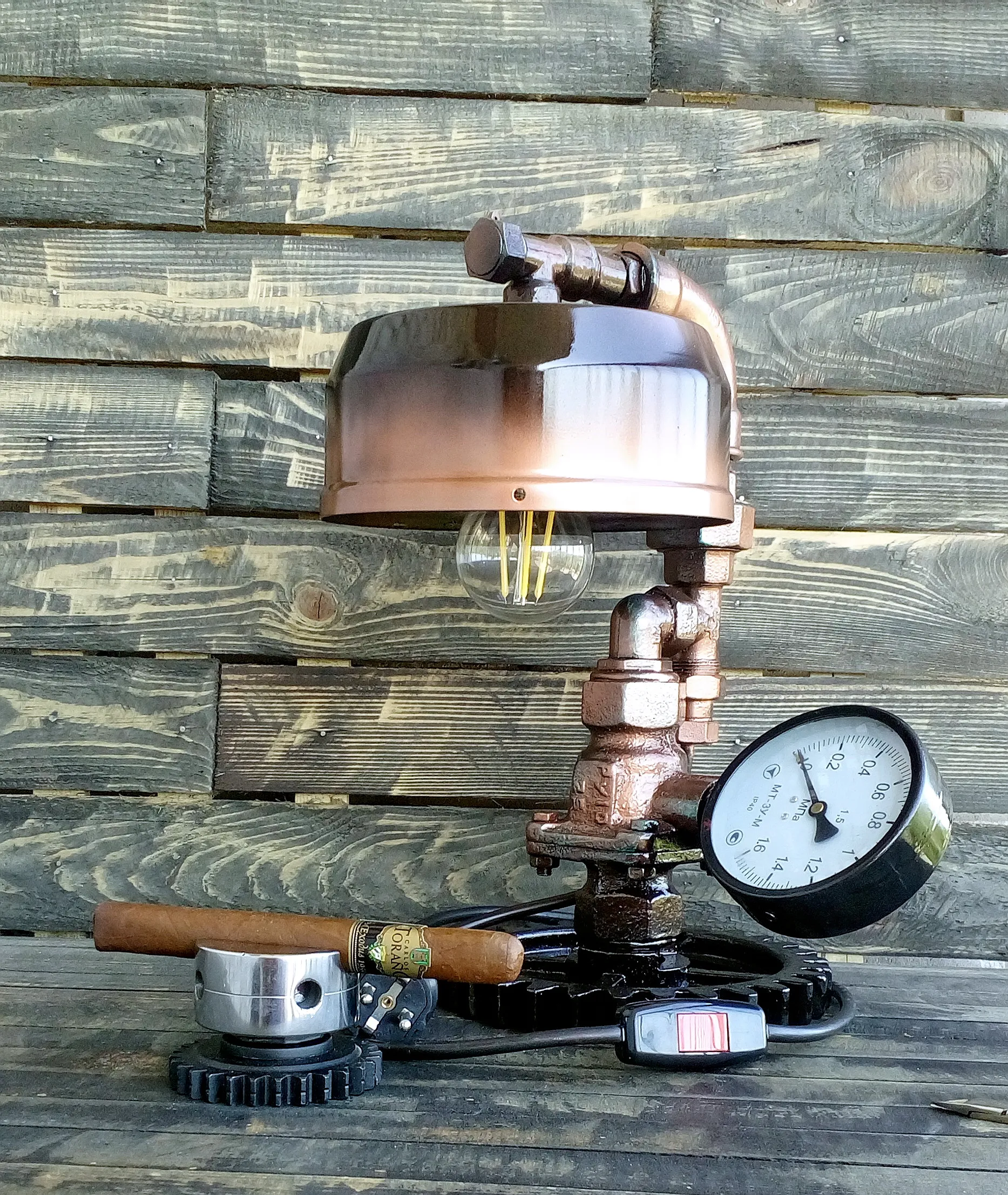 Steel Pipe Desk Lamp Game Of Thrones, Targaryen Gift Steampunk Lamp Designs Rustic Lamp Decor Edison Bulb Pipe Lamp Steampunk Lamp Parts Pipe Lamp DIY Steampunk Light Bedside Pipe Lamp