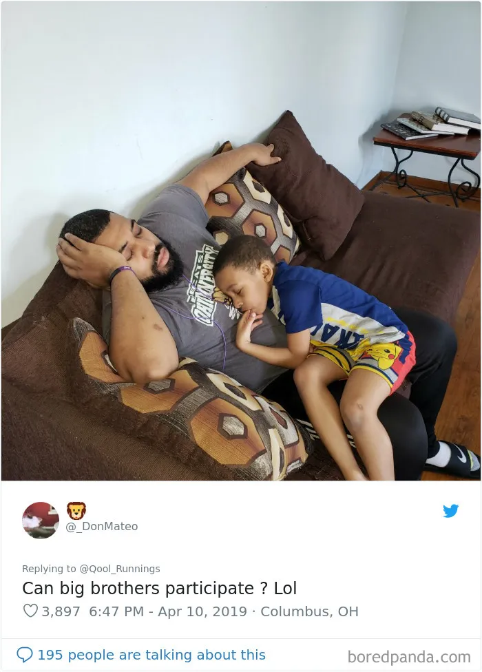 Father Posts A Pic Showing How His Kid Sleeps On Him, 30 Dads Join The Hilarious Thread