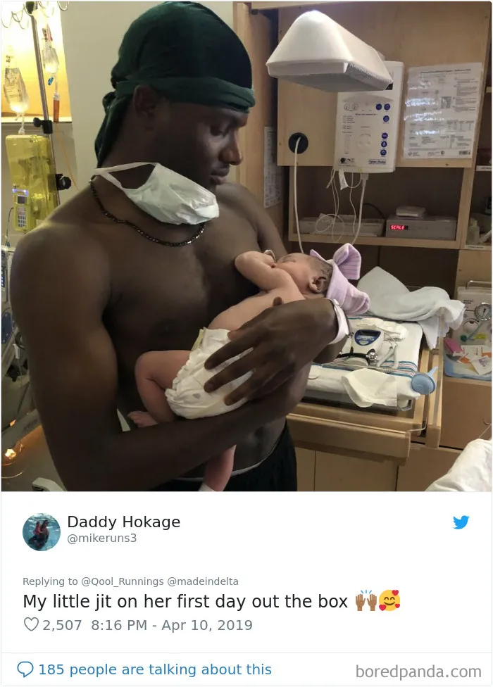 Father Posts A Pic Showing How His Kid Sleeps On Him, 30 Dads Join The Hilarious Thread