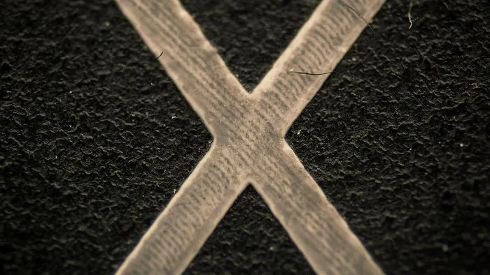 'X' Key Of A Computer Keyboard