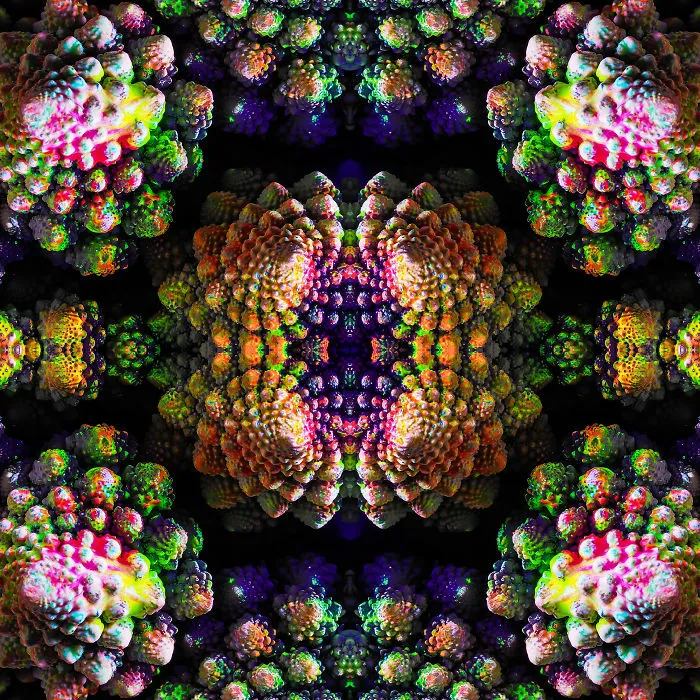 A Painted Romanesco Caulliflower - At Home