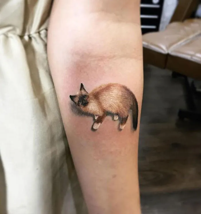 Amazing Cat Tattoo. It's An Awesome Work, It Pops Off The Skin