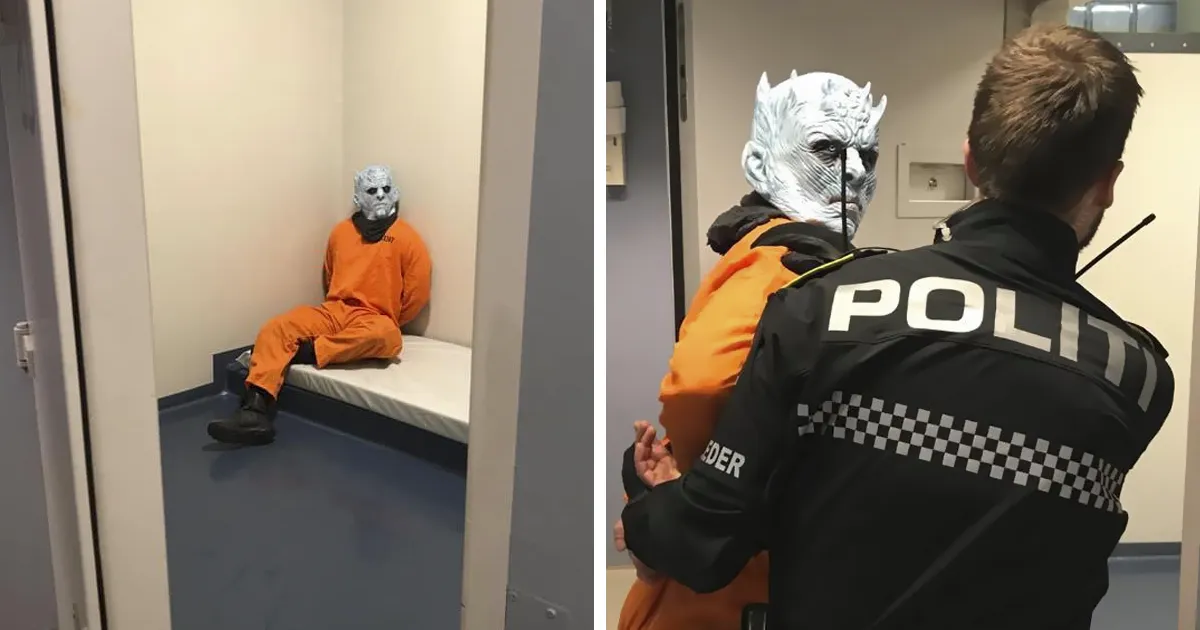 La policía noruega arresta al Rey de la Noche por destruir el Muro, y comparten sus fotos policiales