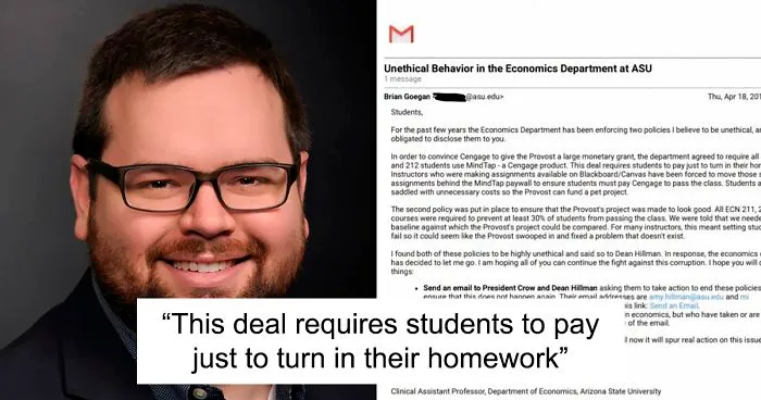 Professor Uncovers Scam At Arizona University And Gets Laid Off, So He Reveals It To Students Via Email