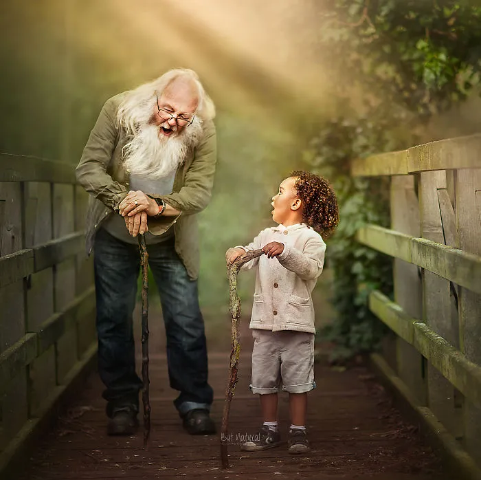 Retrato a abuelos con sus nietos porque nadie nunca me fotografió con los míos (27 imágenes)
