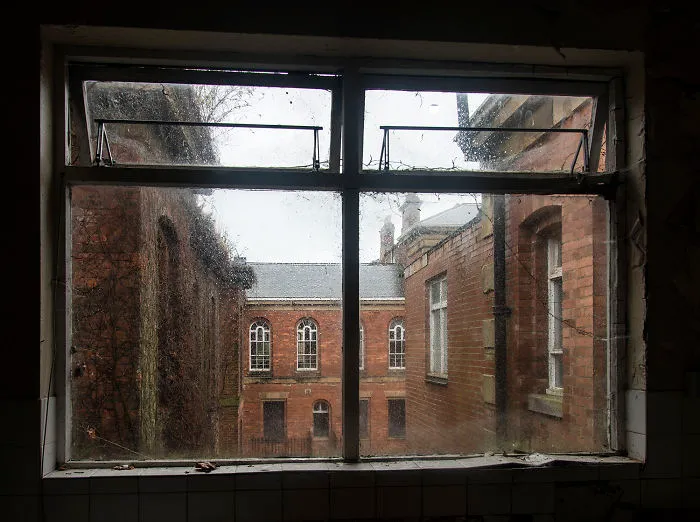An Internal View Offers Little Vision Beyond Brick And Glass