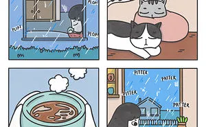 I Make Wholesome Comics About Two Rescue Cats And Their Human Who Understands Cat-Speak
