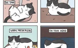 I Make Wholesome Comics About Two Rescue Cats And Their Human Who Understands Cat-Speak