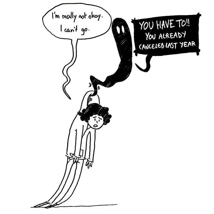 I Illustrate My Darkest Thoughts To Help People Understand What It's Like To Suffer From Mental Illness (40 Pics)