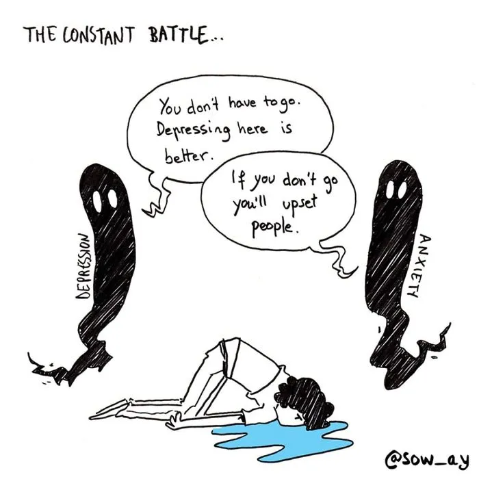 I Illustrate My Darkest Thoughts To Help People Understand What It's Like To Suffer From Mental Illness (40 Pics)