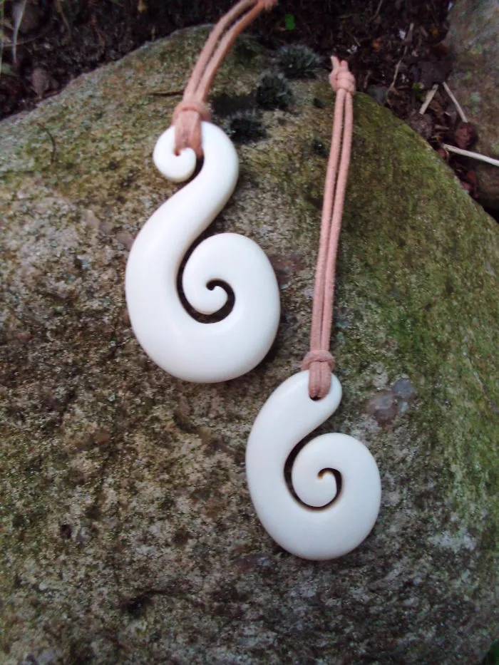 Simple And Double Spiral Of Deer Bone