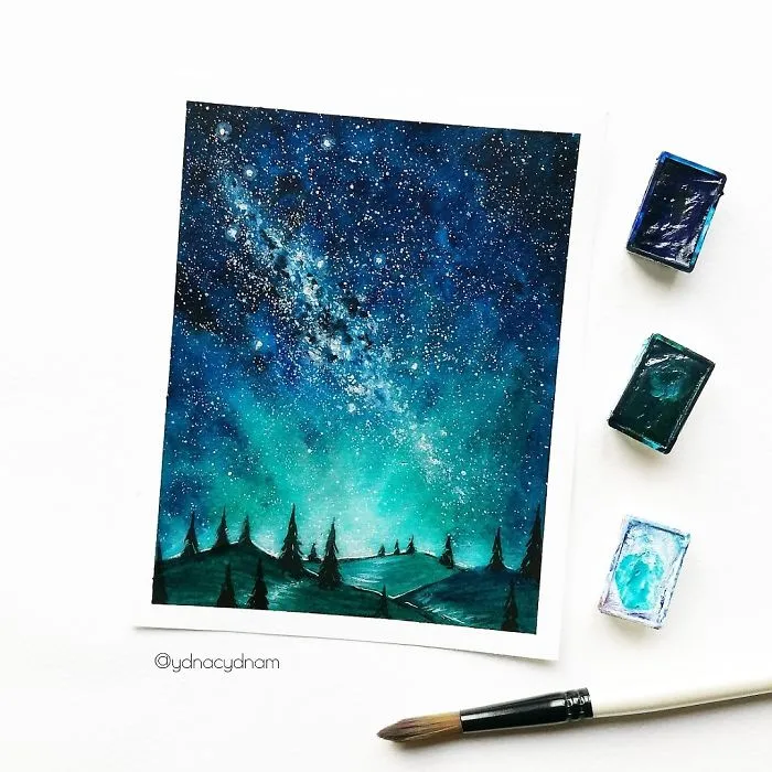 I Create Landscapes Using Watercolor