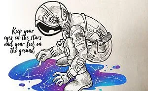 I Illustrate A Lonely Astronaut Wandering In Space (31 Pics)