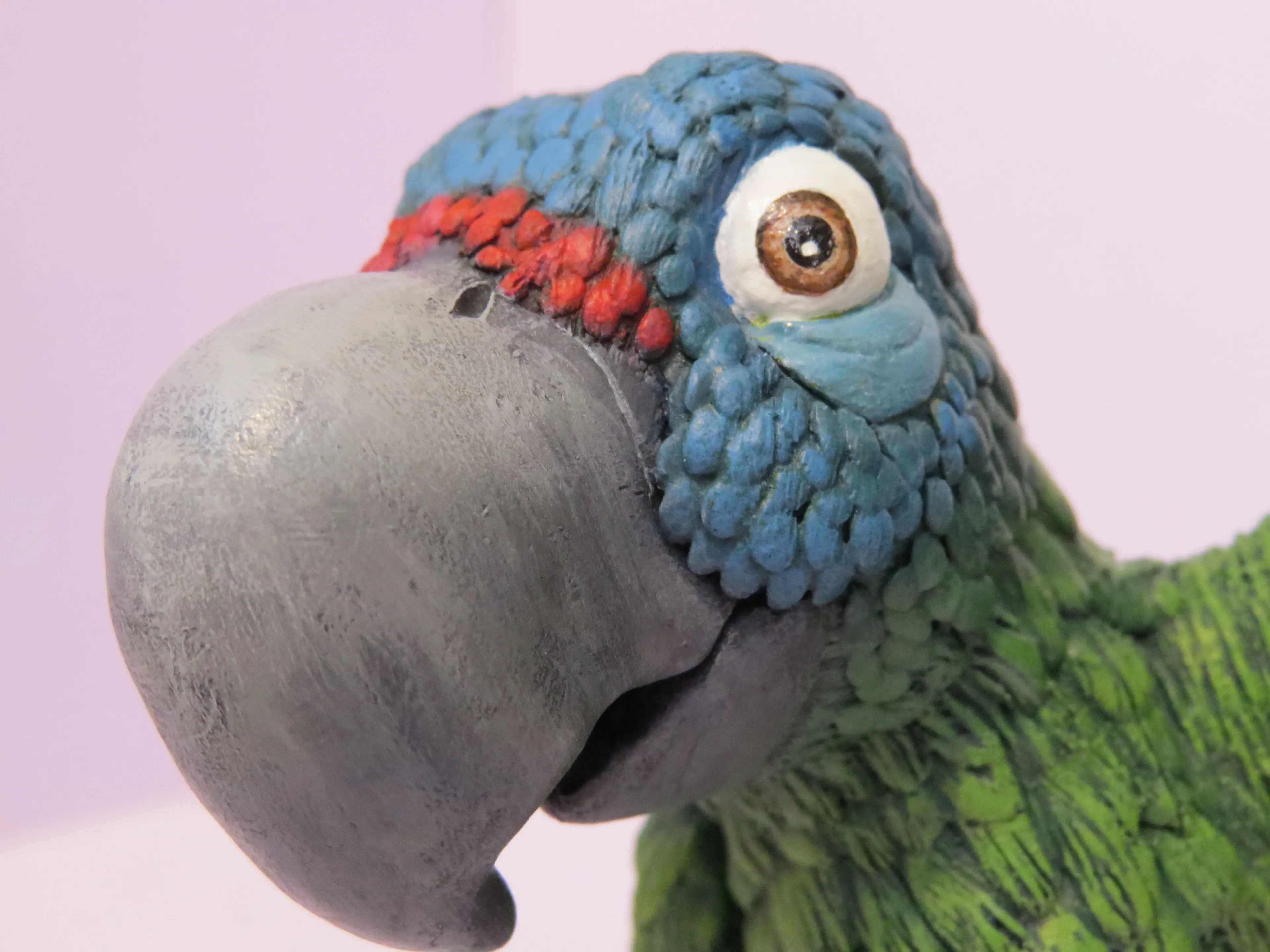 Polymer Clay Parrot Figurine Whimsical