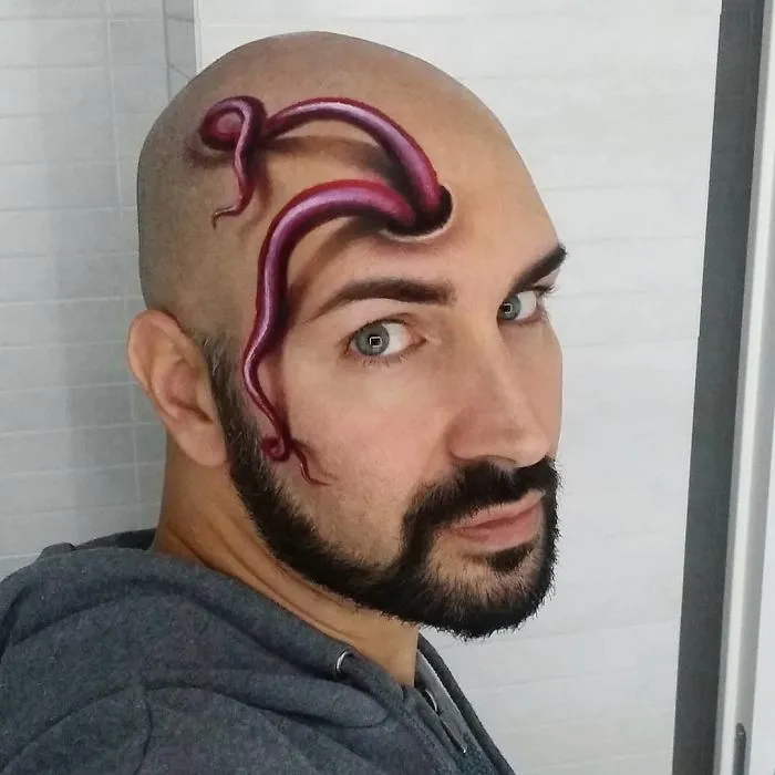 30 Stunning 3D Makeup Optical Illusions By Luca Luce