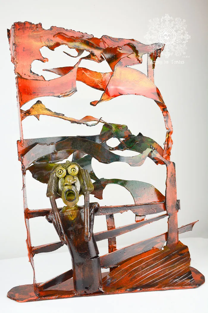 Mr. Munch Sculpture By Artiste Les Tordus