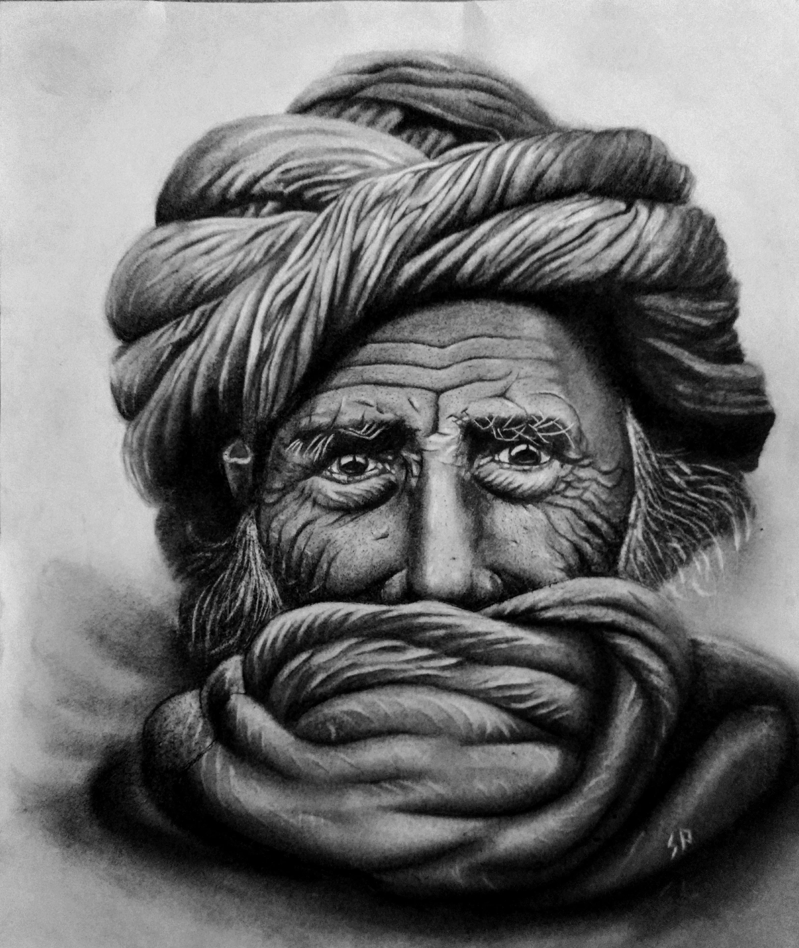 Silence | Charcoal, Graphite Sketch