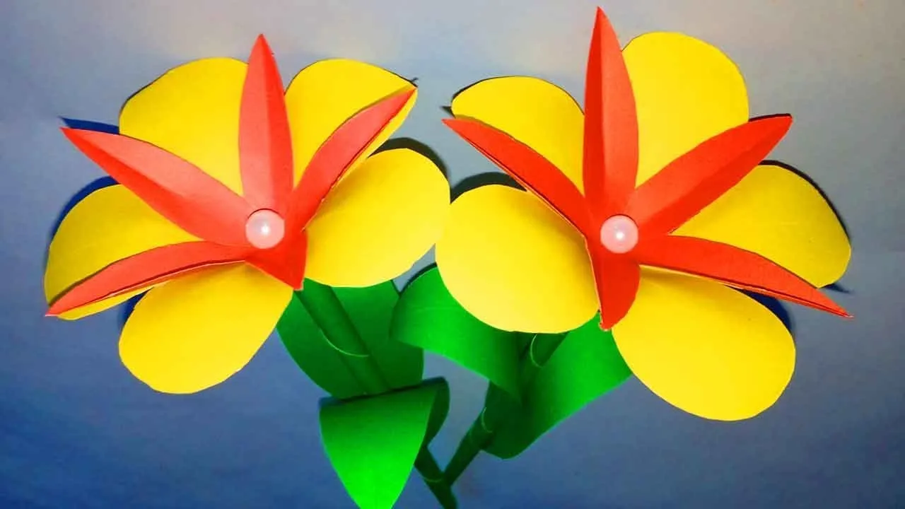 Stick Paper Flowers