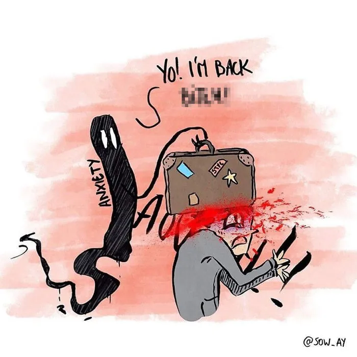 I Illustrate My Darkest Thoughts To Help People Understand What It's Like To Suffer From Mental Illness (40 Pics)
