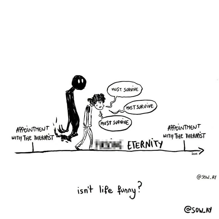 I Illustrate My Darkest Thoughts To Help People Understand What It's Like To Suffer From Mental Illness (40 Pics)