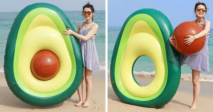 An Avocado-Shaped Pool Float With Removable Pit Is A Thing And People Are Happy It Doesn't Turn Brown Overnight