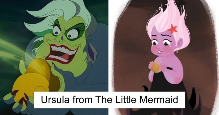 Artist Imagines Disney Villains As Kids And You Can Already Tell They're Up To No Good