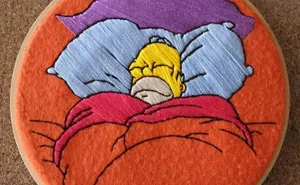 I Spend 10-30 Hours To Recreate Scenes From The Simpsons With Embroidery (30 Pics)