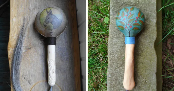 I Sew Archaic Rattles And Paint Them
