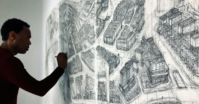 Sketching The Entire City Of Inverness By Hand