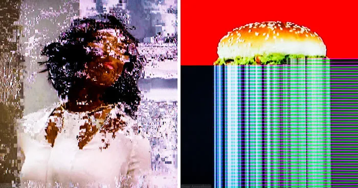 I Create Glitch Art Using Interrupted Cable TV Signals