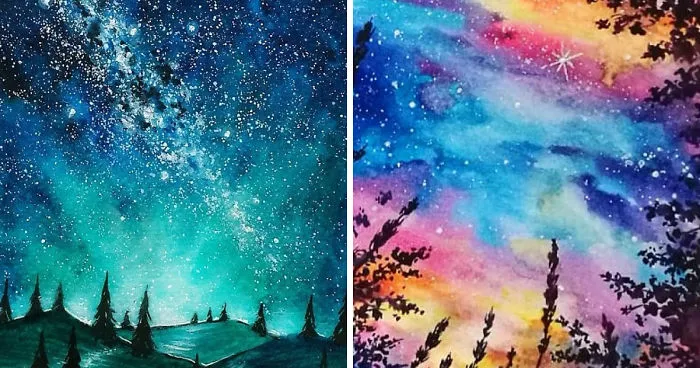 I Create Landscapes Using Watercolor