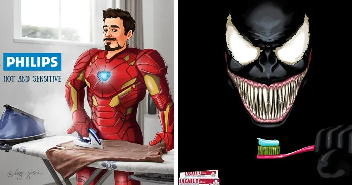 Artist Shows What It Would Be Like If Superheroes Were Ambassadors For Brands
