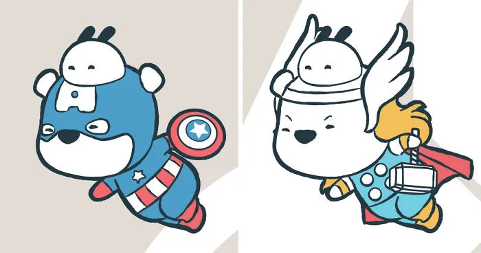 I Created A Cute Mini The Avengers's Character With Mini Tu And Ted Look