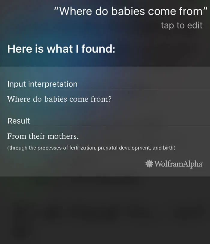 Siri Laying Down Some Information