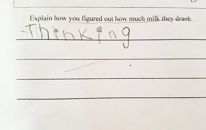 My Son's Best Answer This Week