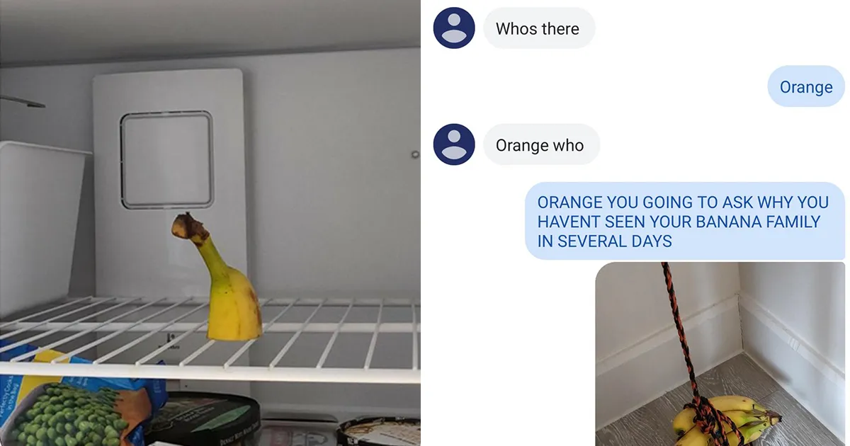 This Guy Takes A Knock-Knock Joke To The Next Level By Kidnapping Friend's Banana Family